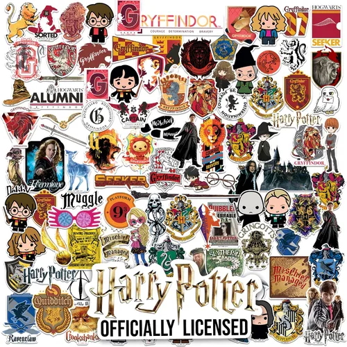 Miniatura 7 de Harry Potter Stickers - Paquete variado de calcomanías de vinilo troqueladas para laptop, botella de agua, álbumes de recortes, tableta, monopatín