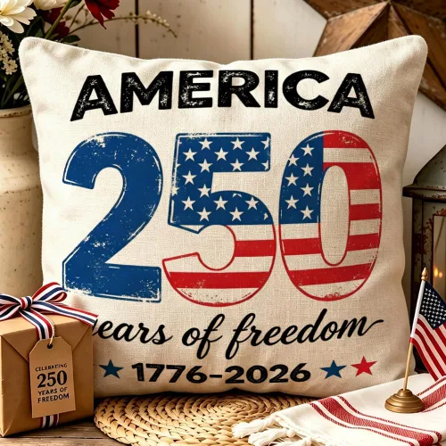 Miniatura 20 de ArogGeld Patriotic Pillow Covers 16x16 Inch 4th of July Dog Decorations America Flag Striped Star Throw Pillow Covers Personalized Funny 250th