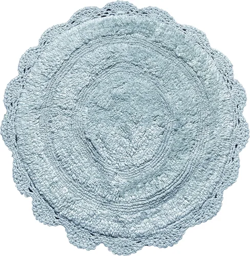Miniatura 60 de Chardin home Alfombra de baño de ganchillo beige, alfombra de baño ovalada 100% algodón con borde de ganchillo artesanal hecho a mano, alfombra