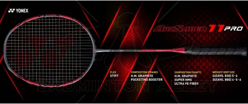 Miniatura 4 de Yonex ArcSaber 11 Pro - Raqueta de bádminton sin cuerdas (4U, G5)