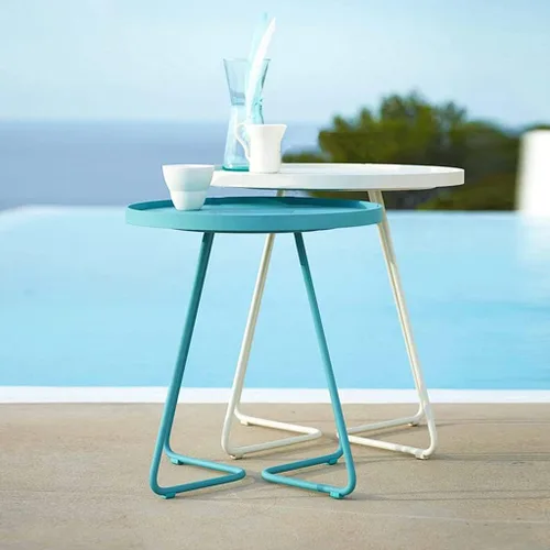 Miniatura 9 de Side Table Couch Side Tables Coffee Table Wrought Iron Non-Slip Tea Table Home Sofa Side Table Bedroom Living Room Corner Coffee Side Table Bedside