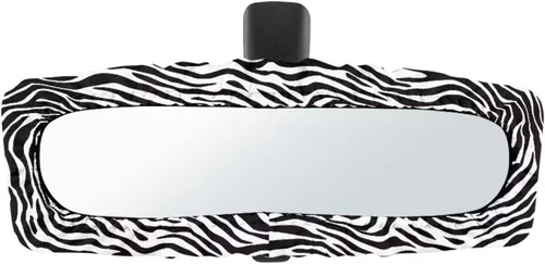 Miniatura 13 de Funda para espejo retrovisor de automóvil con estampado de vaca negro, protector de espejo retrovisor automático elástico