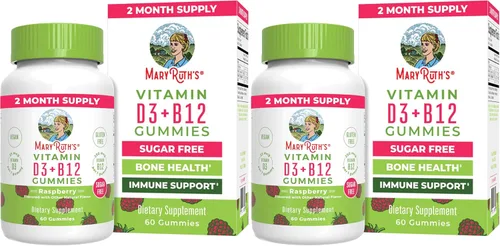 Miniatura 10 de MARYRUTH'S Gomitas de vitamina D3 + B12 para mayores de 4 años Sin azúcar Salud ósea Apoyo inmunológico Metabolismo energético Función
