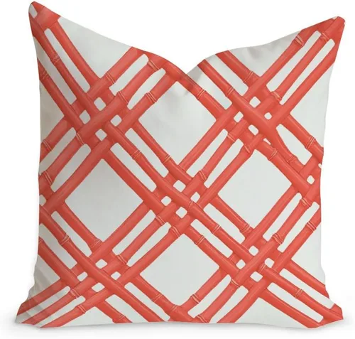 Miniatura 7 de ArogGeld Summer House - Funda de cojín geométrica naranja y roja, fundas de almohada decorativas para el hogar, de doble cara, para sofá