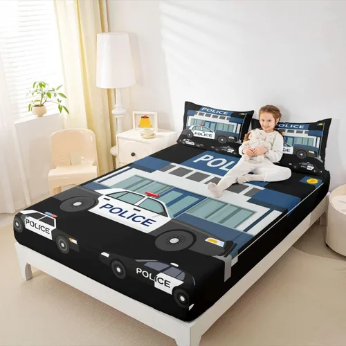 Miniatura 32 de Erosebridal - Juego de sábanas con mapa mundial tamaño TwinXL, juego de ropa de cama azul para niños y niñas, sábana bajera con mapa de varios