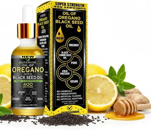 Miniatura 8 de Aceite de orégano con aceite de semilla negra – 400 porciones, aceite de orégano orgánico silvestre 2 en 1 con aceite de semilla negra para apoyo