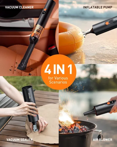 Miniatura 4 de OXILAM Aspiradora de Coche Aspiradora de Mano Portátil Inalámbrica - 14000 PA Alta Potencia, Sopla y Aspira 2 en 1, Hasta 30 Minutos