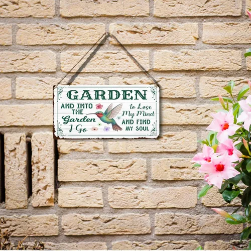 Miniatura 3 de Letrero de pared de jardín vintage para exteriores, regalos de jardinería para mujeres, jardineras, granja, patio, casa de campo, invernadero