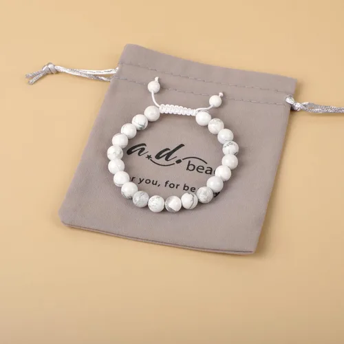 Miniatura 43 de AD Beads Pulseras de piedras preciosas unisex de 0.315 pulgadas (0.315 in), macramé curativo ajustable de 7 a 9 pulgadas Usa esta pulsera