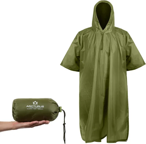 Miniatura 8 de Arcturus - Poncho ligero de nailon Ripstop con capucha ajustable