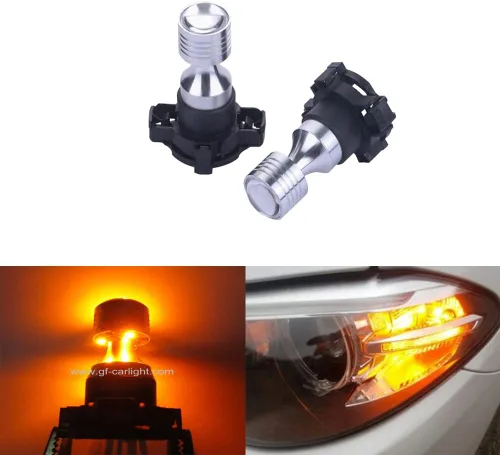 Miniatura 2 de 2 piezas Canbus PY24 con luz LED direccional, luces ámbar para BMW E70 E71 E90 E92 F10 M3