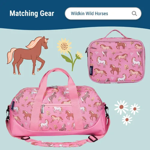 Miniatura 8 de Wildkin Mochila infantil de 12 pulgadas, acolchada, ajustable, ideal para guardería y viajes, caballos salvajes