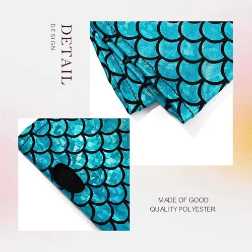 Miniatura 4 de RELBCY Guantes de escamas metálicas, guantes sin dedos, guantes largos para fiesta, accesorios de disfraces para mujeres y niñas