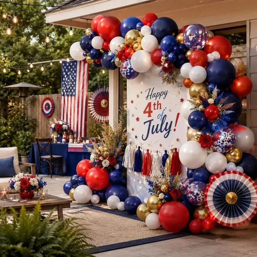 Miniatura 3 de Kit de guirnalda de arco de globos rojos y negros, decoraciones de fiesta de graduación, globos de látex color burdeos metálicos, plateados y negros