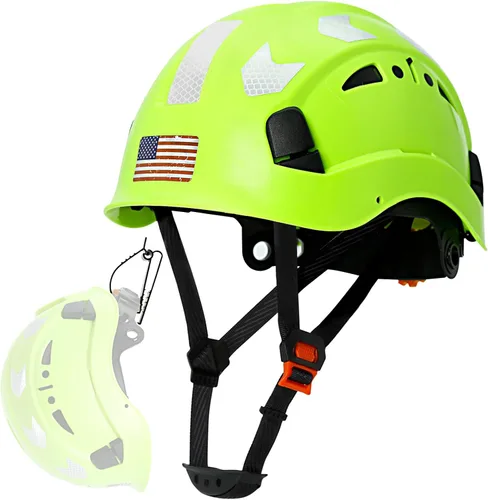 AOLAMEGS Casco de seguridad para construcción – ANSI Z89.1 Tipo Ι Casco de seguridad aprobado por la OSHA con correas para la barbilla, ligeros,
