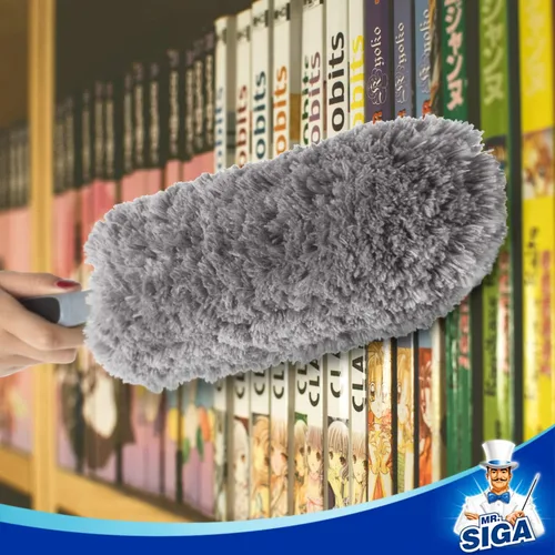 Miniatura 2 de MR.SIGA Plumero de microfibra sin pelusa, plumero lavable para limpieza del hogar, gris