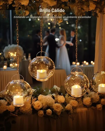 Miniatura 2 de Homemory 24 velas parpadeantes sin llama que funcionan con pilas, más de 200 horas de luces LED eléctricas falsas para decoración votiva, de mesa