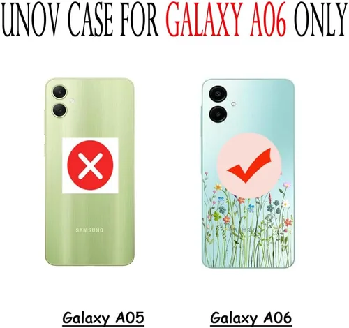 Miniatura 9 de Unov Funda diseñada para Galaxy A06 4G, funda transparente con [patrón antideslizante en relieve], protección delgada a prueba de golpes