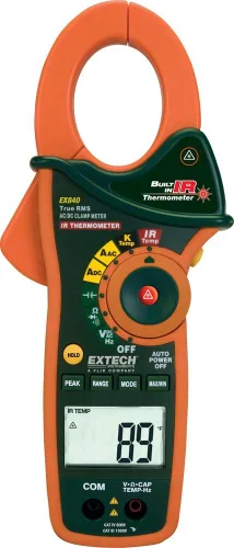 Miniatura 8 de Extech MA445 400A True RMS AC/DC Medidor de Pinza con Detector NCV, Apertura de Mordaza de 1.2 pulgadas, Pantalla Doble Retroiluminada, Multímetro