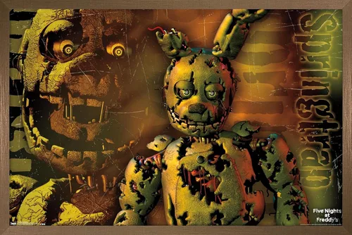 Miniatura 16 de Trends International Five Nights at Freddy's - Póster de pared Springtrap, 14.725 x 22.375 pulgadas, versión con marco de madera tipo granero