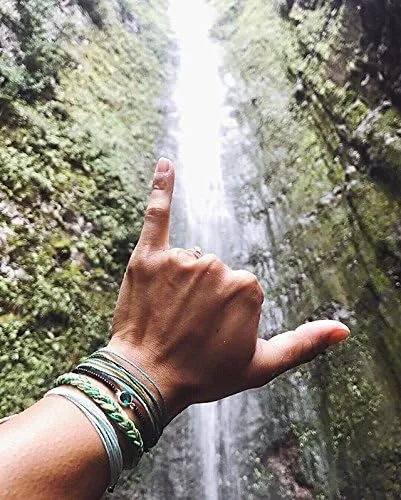 Miniatura 3 de Pura Vida - Pulsera sólida 100 % impermeable, hecha a mano con dije revestido y correa ajustable