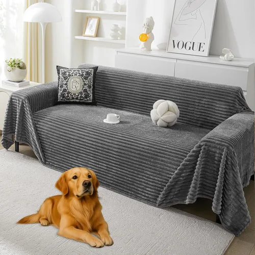 Miniatura 18 de HAOMAIJIA Fundas Boho para Sofá Fundas de Sofá para Sofá de 3 Cojines Apto para Mascotas Suave Grueso Antideslizante Funda de Sofá para Perros Gris