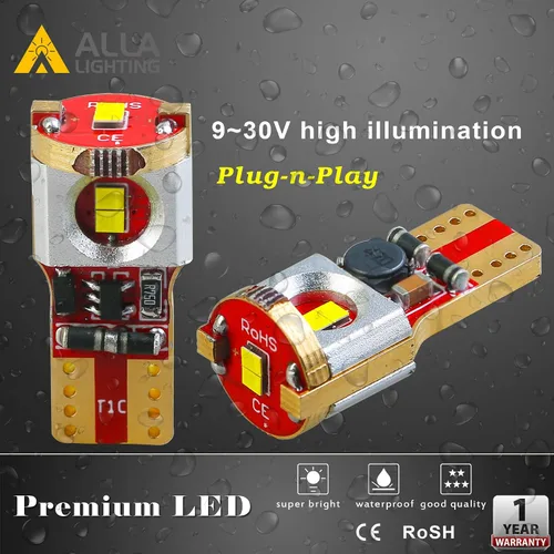 Miniatura 5 de Alla Lighting Bombillas LED 168 194 T10 rojo súper brillante 175 2825 W5W 192 2821 ZS SMD 12V luces interiores para automóviles, camiones mapa