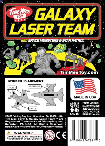 Miniatura 9 de TimMee Galaxy Laser Team Space Figuras – Negro vs Plata 50 piezas – Hecho en Estados Unidos