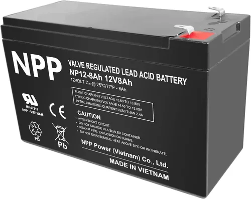 Miniatura 12 de NPP 7 Ah 12 V, batería AGM recargable, terminal 6FM7 F1 12 voltios, baterías UPS pequeñas de reemplazo para UB1270, sistemas de alarma, luces