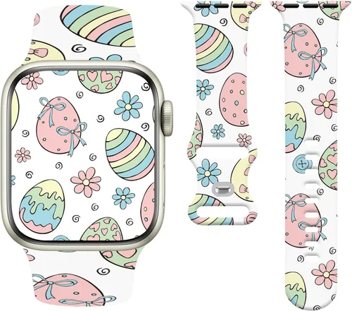 Miniatura 17 de Holiday Watchband Compatible with Apple Watch 38mm 40mm 41mm 42mm 44mm 45mm 49mm Women Men,Soft Silicone Cute Sport Strap for Apple Watch Ultra