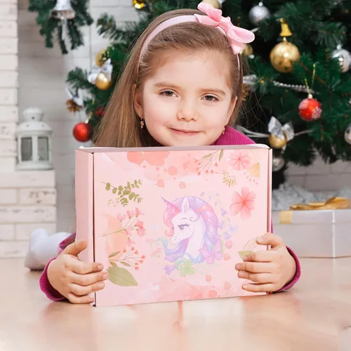 Miniatura 6 de Juego de regalos de unicornio de Navidad para niñas, juguetes para niños, caja de regalo de cumpleaños para adolescentes, regalos de Pascua