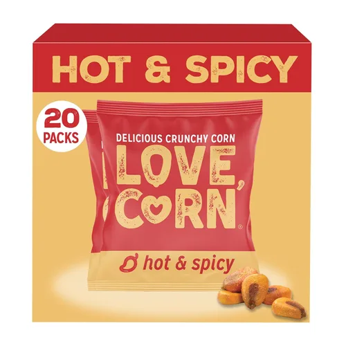 Miniatura 13 de LOVE CORN BBQ 0.7oz x 20 bolsas – Delicioso maíz crujiente – Snacks familiares saludables – Sin gluten, Kosher, sin OGM – Alternativa para papas