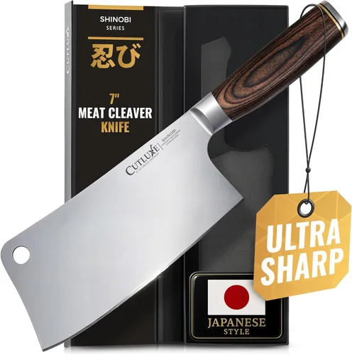 Miniatura 12 de Cuchillo Santoku – Cuchillo japonés ultra afilado de 5 pulgadas para carne y verduras para picar, hoja de acero inoxidable de alto carbono, mango