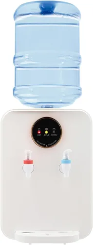 Miniatura 8 de Dispensador de agua de encimera de carga superior de 110 V, mini dispensador de enfriador de agua con agua fría caliente y temperatura ambiente