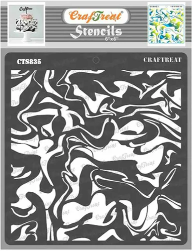 Miniatura 5 de CrafTreat Plantillas de teñido anudado reutilizables de 6 x 6 pulgadas para pintar en madera, lienzo, papel, tela, piso, pared y azulejos