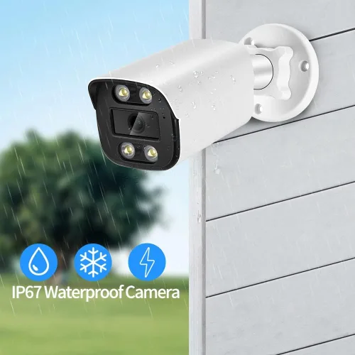Miniatura 3 de 5MP cámara POE seguridad al aire libre visión nocturna detección de movimiento alarma metal caso IP66 impermeable