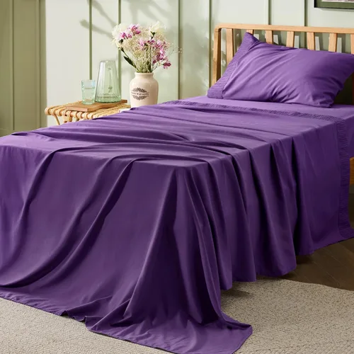 Miniatura 69 de Bedsure Sábanas de tamaño King – Sábanas suaves para cama de tamaño King, 4 piezas de hotel de lujo verde menta, juego de sábanas refrescantes de 11