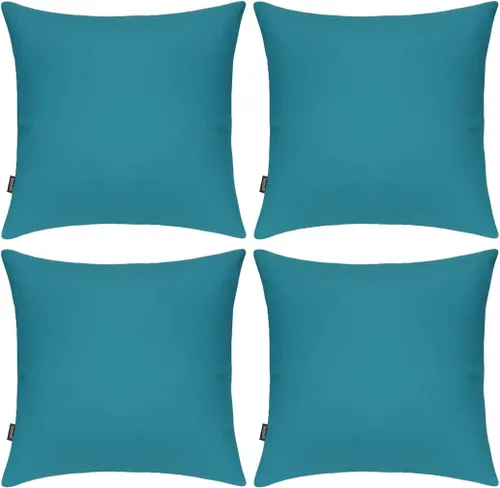 Miniatura 13 de Coddsmz Paquete de 4 fundas decorativas de 100% algodón para cojín cuadrado, funda de almohada de color liso para bricolaje, para sofá y dormitorio