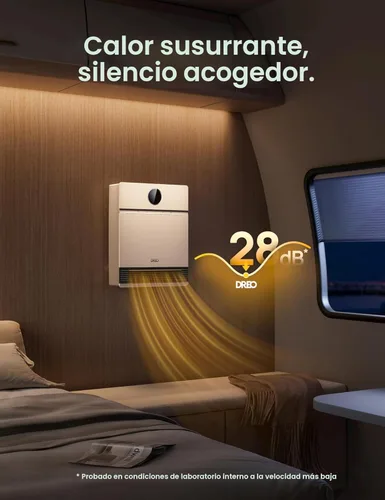 Miniatura 7 de Dreo Calentador de pared inteligente, calentadores eléctricos PTC IP24 para uso en interiores, oscilación de 30°, termostato ajustable, control