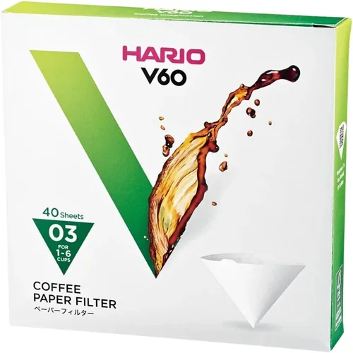 Miniatura 9 de Hario V60 - Filtro de café de papel, tamaño 01, blanco, caja de 40 unidades (paquete de 3)