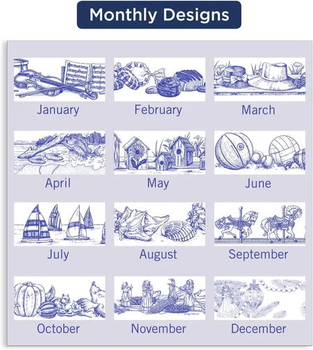 Miniatura 8 de AT-A-GLANCE Calendario de pared 2024, 12 x 12 pulgadas, mediano, mensual, edición de ilustrador (G10001724)