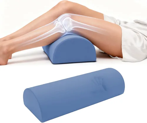 Miniatura 10 de Almohada debajo de la rodilla para dormir de espalda, almohada de media luna para piernas, almohada de espuma viscoelástica para dormir de espalda
