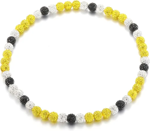 Miniatura 38 de SKQIR Collar de Cuentas de Béisbol para Hombres Bling Accesorios de Goteo de Béisbol con Diamantes de Imitación Brillantes para Hombres Colección