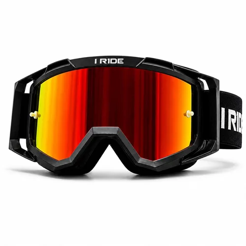 I RIDE Airtime Motocross Goggles Montura Negra - Lentes Pop Naranja