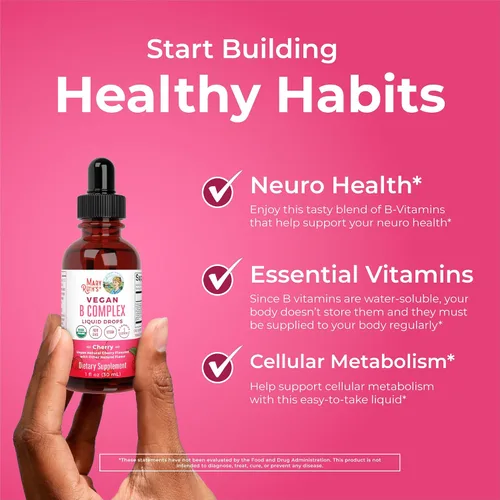 Miniatura 5 de MaryRuth Organics Complejo de Vitamina B Complejo de Vitaminas B Biotina Vitamina B12 Niacina Folato Suplemento de Apoyo Metabólico