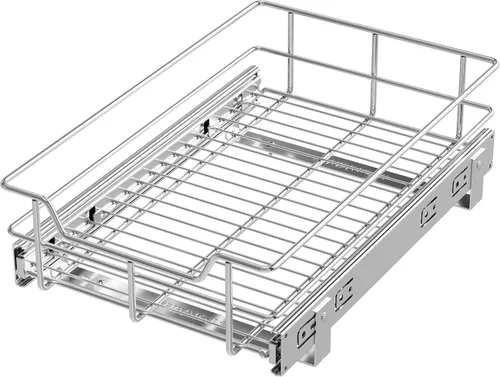 Miniatura 22 de Organizador de armario extraíble de 2 niveles de 15 pulgadas de ancho x 22 pulgadas de profundidad, cajones deslizantes para armarios de cocina, 2