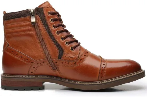 Miniatura 3 de Botas Chelsea para hombre, elegantes y cómodas, de cuero, con cremallera