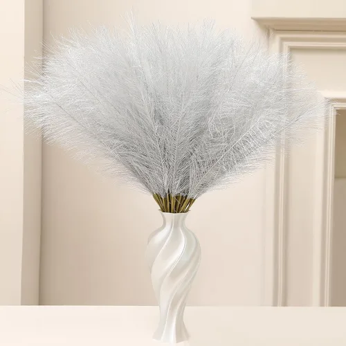 Miniatura 16 de Wertuirk 30 piezas de hierba artificial de pampas – Hierba de pampas rosa de 24 pulgadas para decoración del hogar, hierba de pampas artificial
