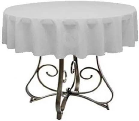 Miniatura 31 de Mantel redondo de poliéster de 72 pulgadas, disponible en más de 45 colores, ideal para restaurantes y superposiciones versátiles de eventos, elige