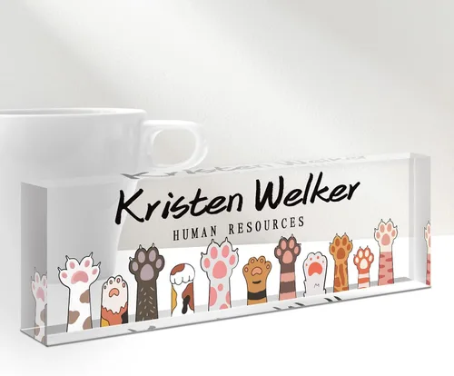 Miniatura 35 de Gowelly Placa de nombre personalizada para escritorio de oficina, placas de nombre personalizadas para escritorio, regalos personalizados